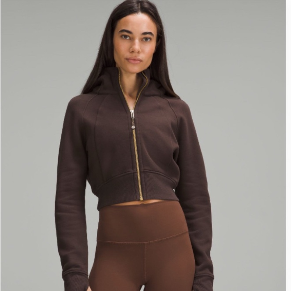 LuLuLemon Scuba full zip cropped hoodie